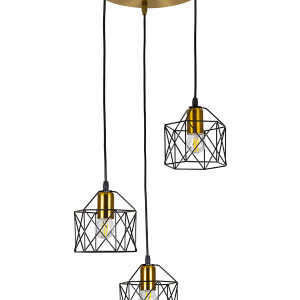 Підвісний світильник 756PR101F-3 BRZ+BK (300)