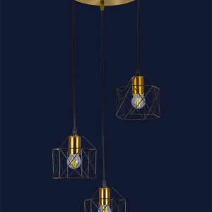 Підвісний світильник 756PR101F-3 BRZ+BK (300)