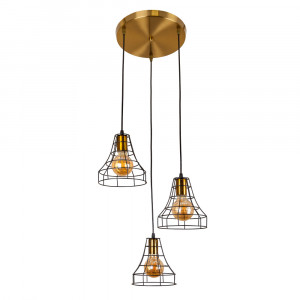 Підвісний світильник 7528876F-3 BRZ+BK (300)