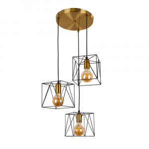 Підвісний світильник 756PR103F-3 BRZ+BK (300)