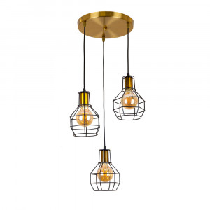 Підвісний світильник 756PR1618F-3 BRZ+BK (300)