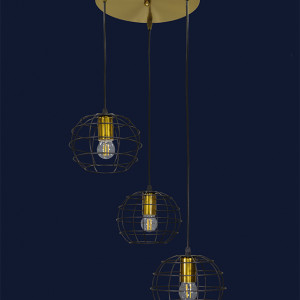 Підвісний світильник 756PR2175F-3 BRZ+BK (300)