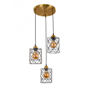 Підвісний світильник 756PR105F-3 BRZ+BK (300)