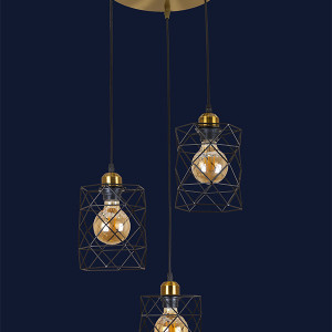 Підвісний світильник 756PR105F-3 BRZ+BK (300)