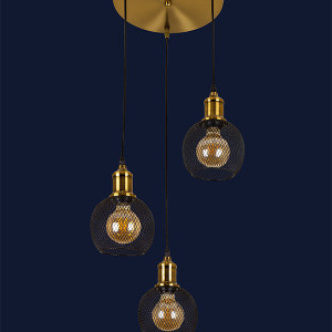 Підвісний світильник 907011F-3 BRZ+BK (300)