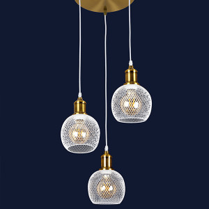 Підвісний світильник 907011F-3 BRZ+WH (300)