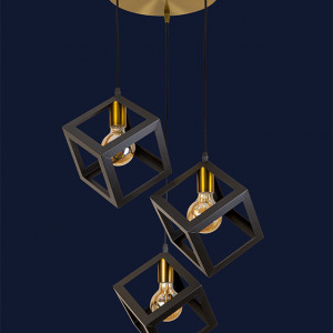 Підвісний світильник 756PR160F-3 BRZ+BK (300)