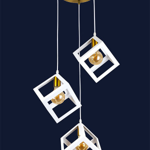 Підвісний світильник 756PR160F-3 BRZ+WH (300)