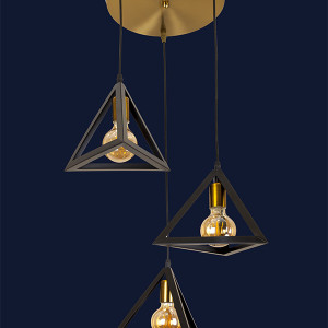 Підвісний світильник 756PR220F-3 BRZ+BK (300)