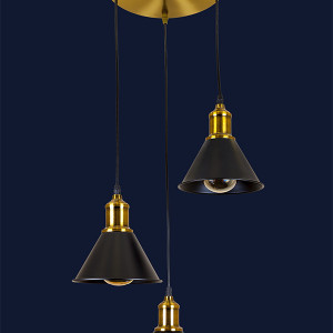 Підвісний світильник 707P102F-3 BRZ+BK (300)