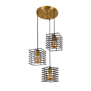 Підвісний світильник 756PR104F-3 BRZ+BK (300)