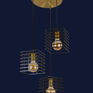 Підвісний світильник 756PR104F-3 BRZ+BK (300)