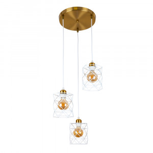 Підвісний світильник 756PR105F-3 BRZ+WH (300)