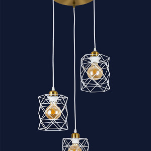 Підвісний світильник 756PR105F-3 BRZ+WH (300)