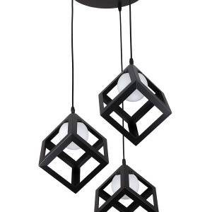 Підвісний світильник 756PR160glass-3 BK+WH (300)