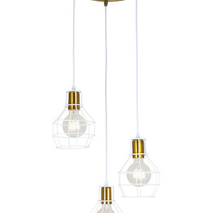 Підвісний світильник 756PR1618F-3 BRZ+WH (300)