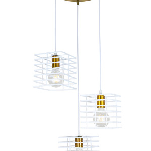 Підвісний світильник 756PR104F-3 BRZ+WH (300)