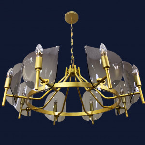 Люстра 756LPR0032-8 GD+BK Люстра 756LPR0032-8 GD+BK