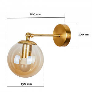 Бра 756WPR150F-1 BRZ+BR