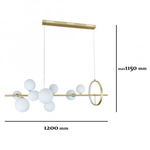 Люстра 918LP267-10 GD+WH