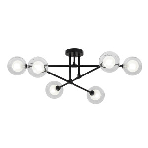 Люстра 752X100F-6 BK+CLWH