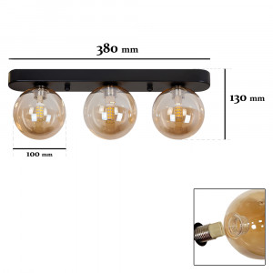 Люстра 761X100F-3 BK+BR (380)