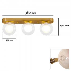 Люстра 761X100F-3 BRZ+CLWH (380)