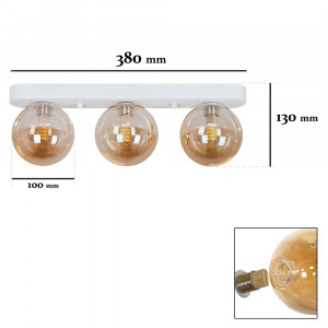 Люстра 761X100F-3 WH+BR (380)