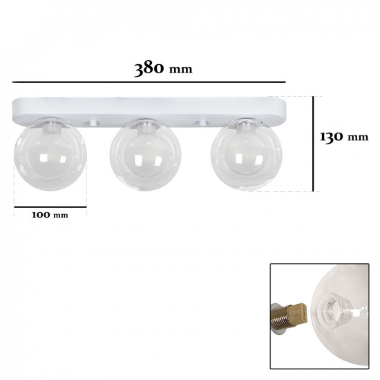Люстра 761X100F-3 WH+CLWH (380) Зображення №2 Люстра 761X100F-3 WH+CLWH (380) фото № 2