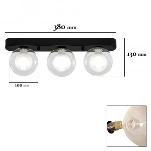 Люстра 761X100F-3 BK+CLWH (380)