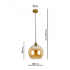 Підвісний світильник 91611F-1 BRZ+BR