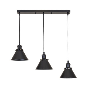 Підвісний світильник 707PB102F-3 BK (500)