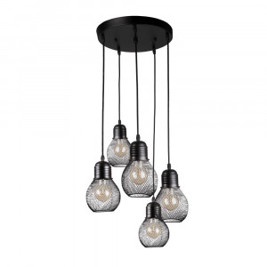Підвісний світильник 907004F-5 BK (300)