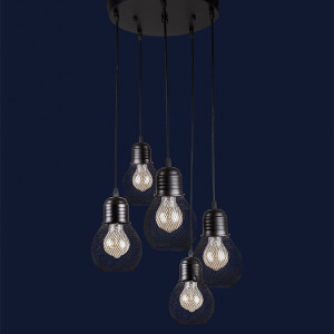 Підвісний світильник 907004F-5 BK (300)