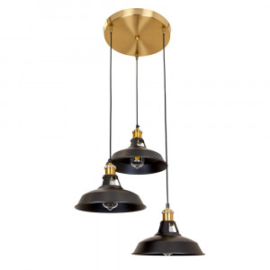 Підвісний світильник 7526857F-3 BRZ+BK