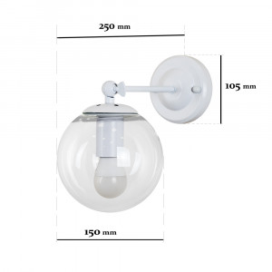 Бра 756WPR150F-1 WH+CL