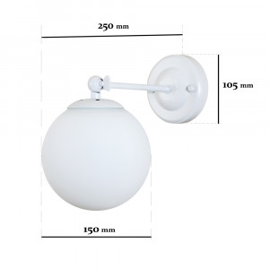 Бра 756WPR150F-1 WH+WH