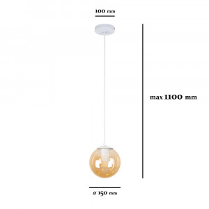 Підвісний світильник 756PR150F-1 WH+BR
