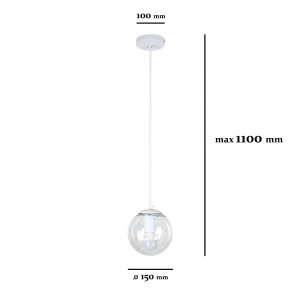Підвісний світильник 756PR150F-1 WH+CL