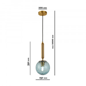 Підвісний світильник 91604-1 BL