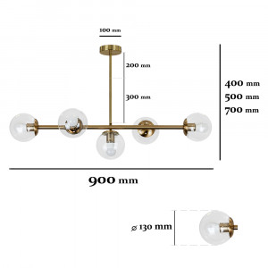 Люстра 7529906-5 BRZ+CL