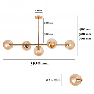 Люстра 7529906-5 GOLD+BR