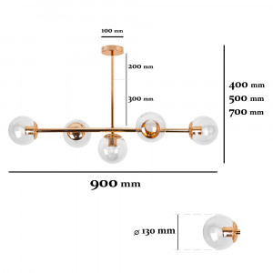 Люстра 7529906-5 GOLD+CL