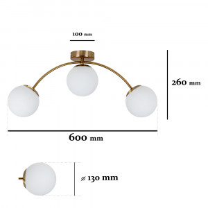 Люстра 7529907-3 BRZ+WH