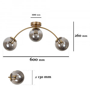 Люстра 7529907-3 BRZ+BK