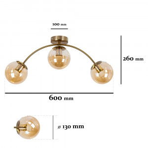 Люстра 7529907-3 BRZ+BR