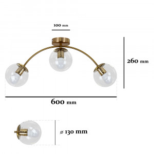 Люстра 7529907-3 BRZ+CL
