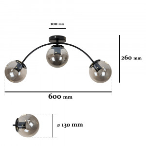 Люстра 7529907-3 BK+BK