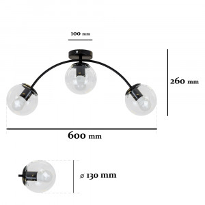 Люстра 7529907-3 BK+CL