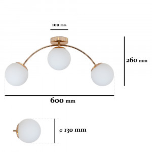 Люстра 7529907-3 GOLD+WH
